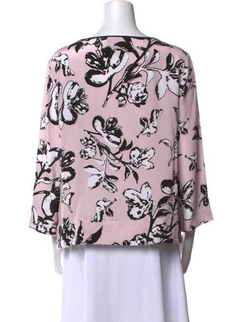 St. John Silk Floral Print Blouse