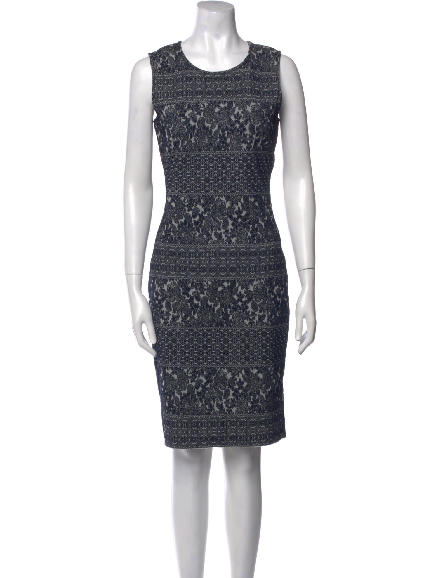 St. John Printed Knee-Length Dress
