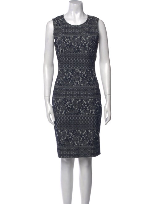 St. John Printed Knee-Length Dress