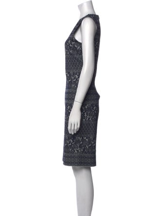 St. John Printed Knee-Length Dress