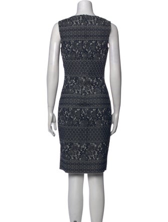 St. John Printed Knee-Length Dress