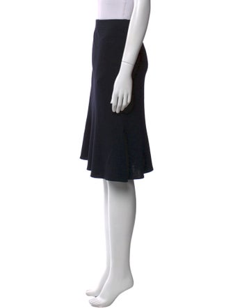 St. John Ruffle Embellishment Knee-Length Skirt