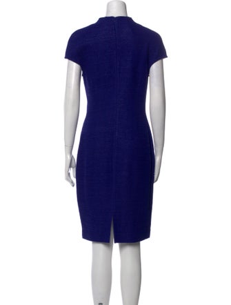 St. John Mock Neck Midi Length Dress