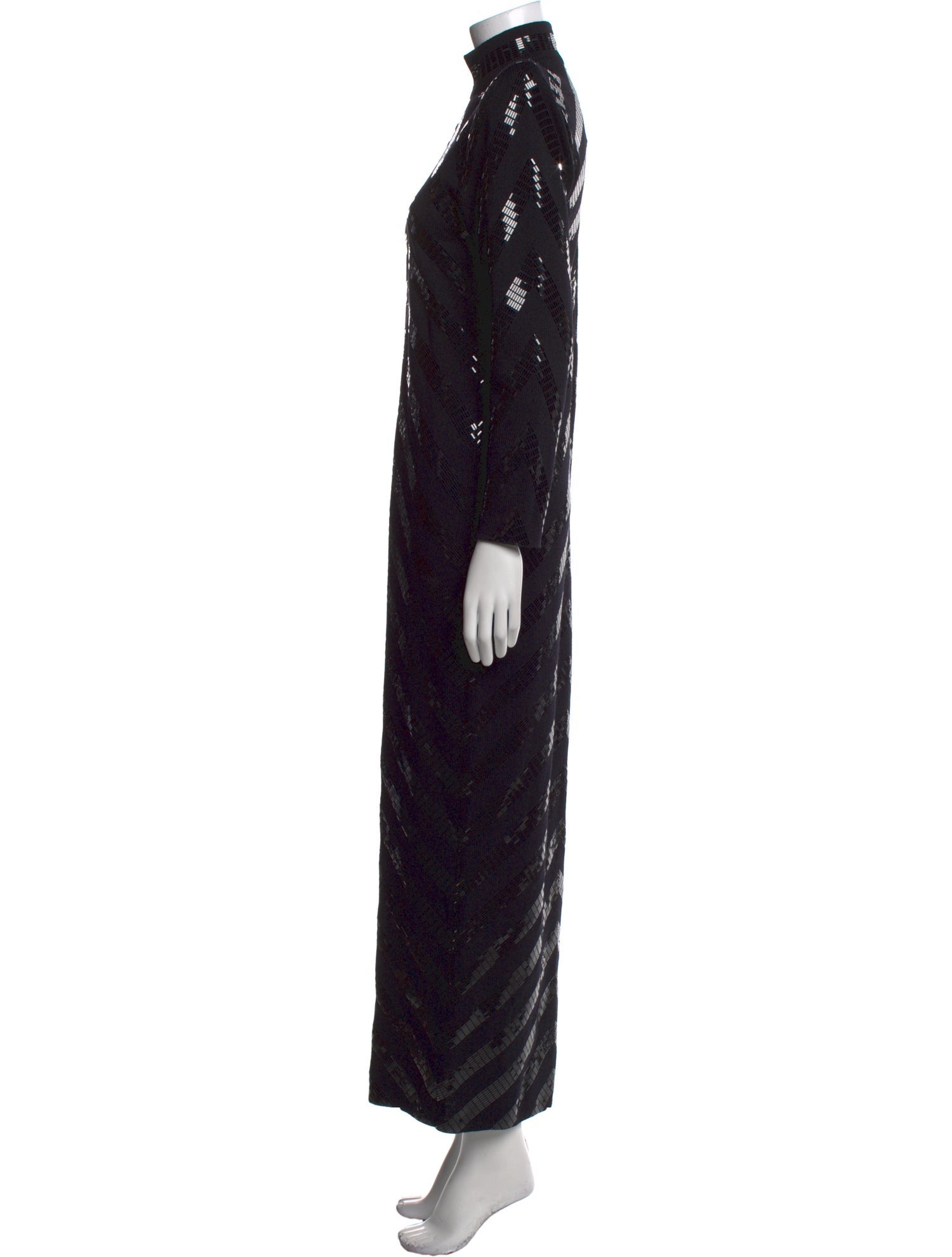 St. John Mock Neck Long Dress