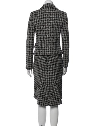 St. John Tweed Pattern Skirt Suit