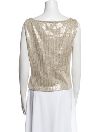 St. John Sequin Printed Top
