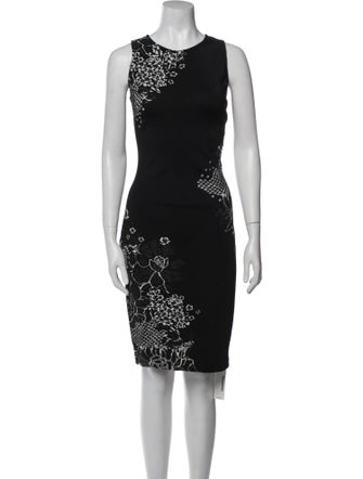 St. John Printed Knee-Length Dress