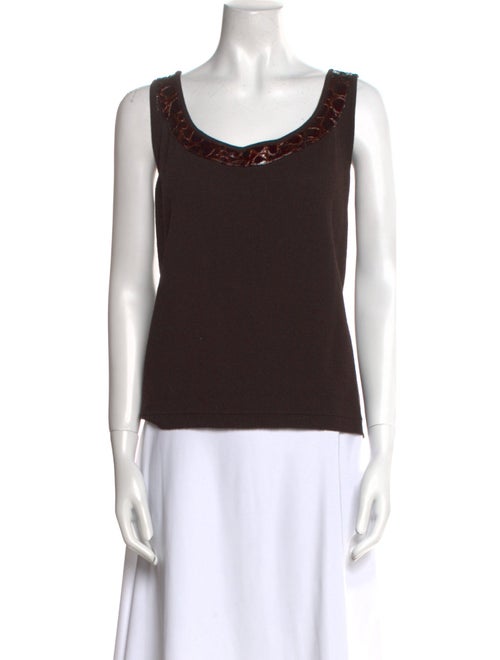 St. John Wool Scoop Neck Top