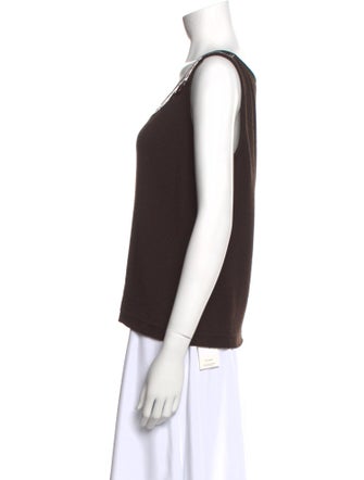 St. John Wool Scoop Neck Top