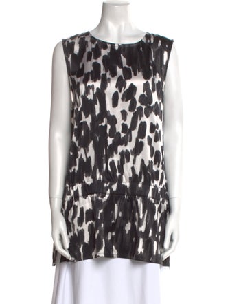 St. John Silk Animal Print Tunic