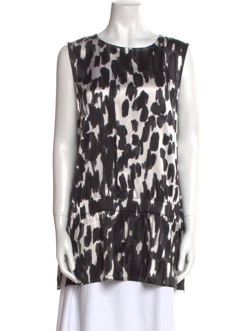 St. John Silk Animal Print Tunic
