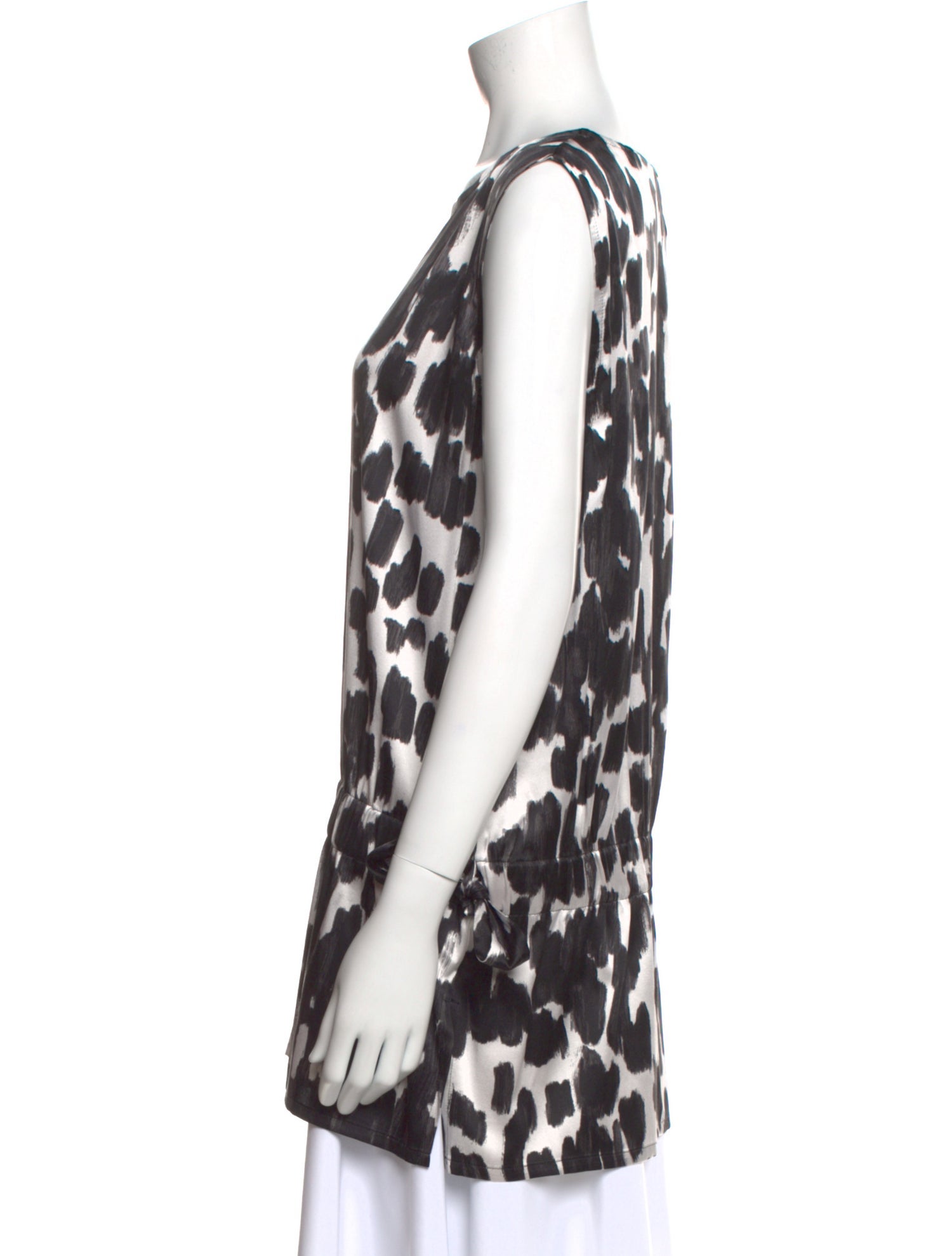 St. John Silk Animal Print Tunic