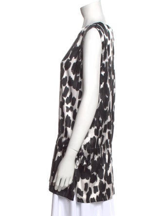 St. John Silk Animal Print Tunic