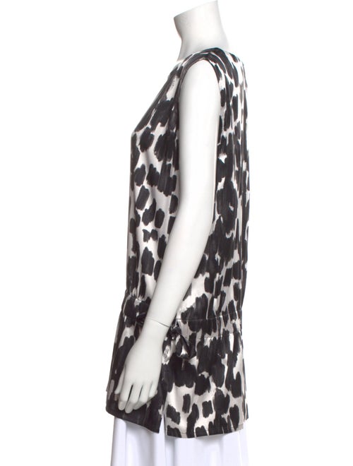 St. John Silk Animal Print Tunic
