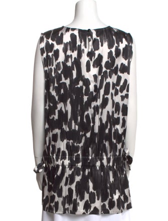 St. John Silk Animal Print Tunic