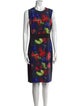 St. John Silk Midi Length Dress