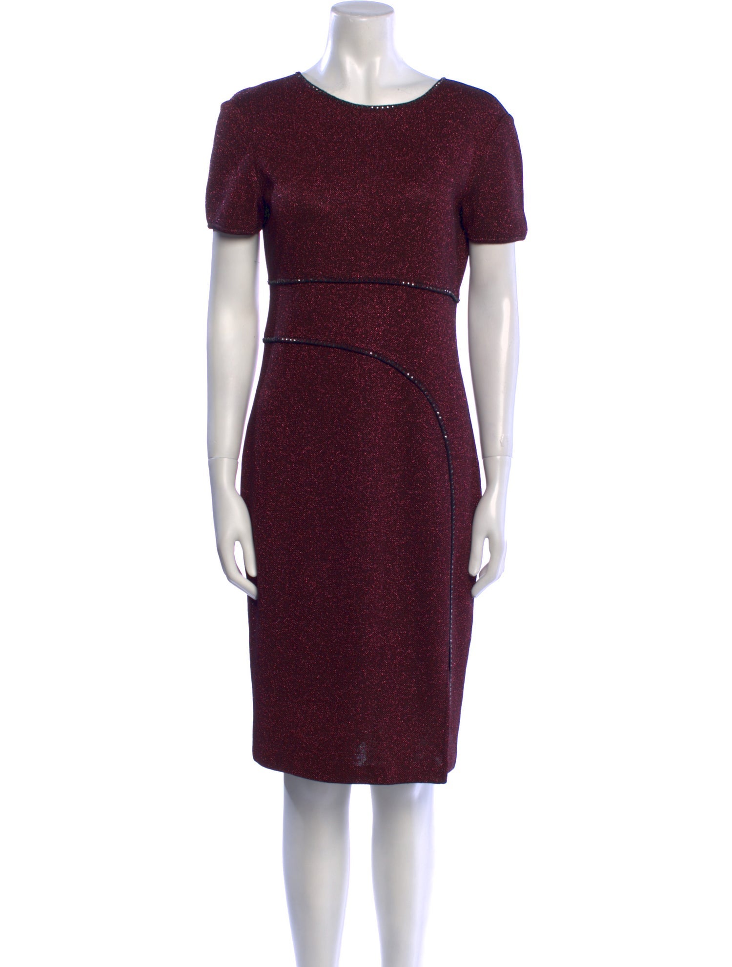 St. John Crew Neck Knee-Length Dress