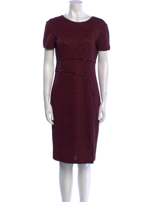 St. John Crew Neck Knee-Length Dress