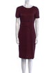 St. John Crew Neck Knee-Length Dress