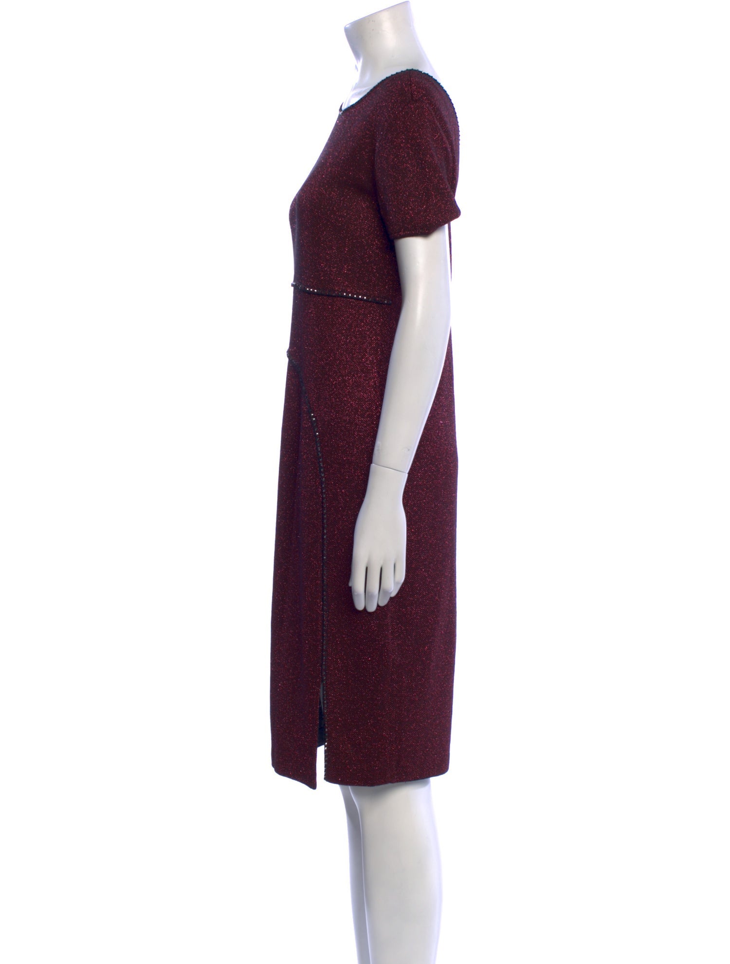 St. John Crew Neck Knee-Length Dress