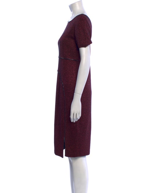 St. John Crew Neck Knee-Length Dress