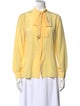 St. John Long Sleeve Button-Up Top
