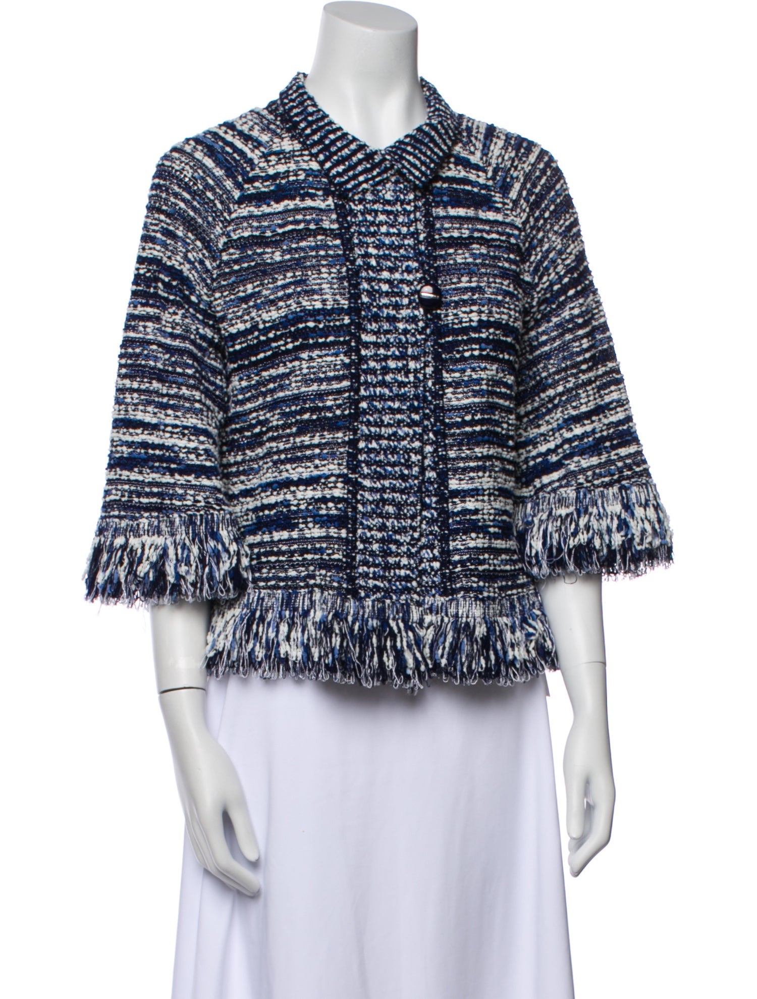 St. John Wool Printed Evening Jacket