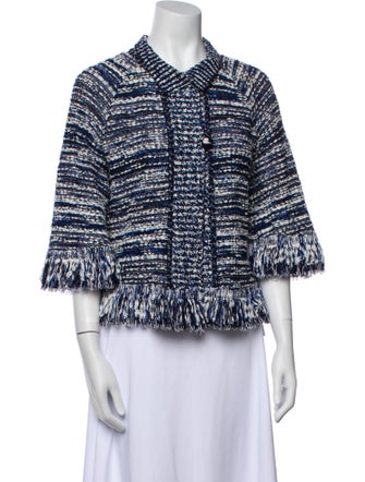 St. John Wool Printed Evening Jacket