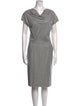 St. John Cowl Neck Midi Length Dress