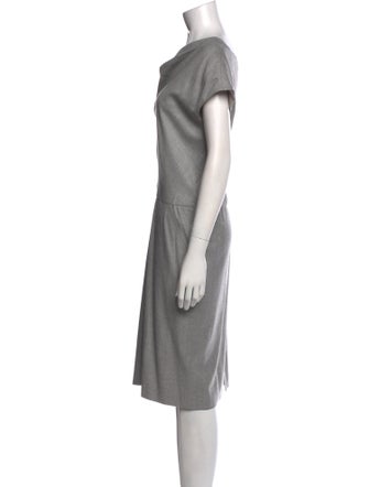 St. John Cowl Neck Midi Length Dress