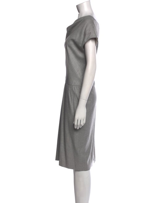 St. John Cowl Neck Midi Length Dress