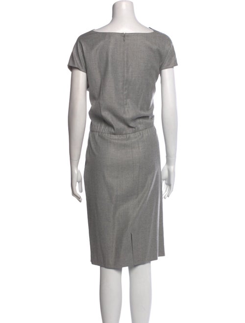 St. John Cowl Neck Midi Length Dress