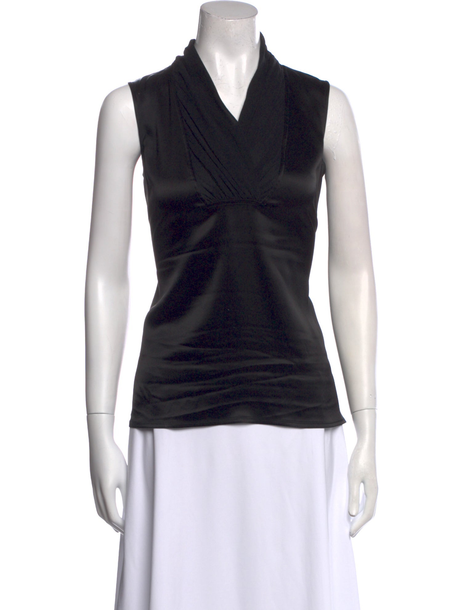 St. John Cowl Neck Sleeveless Top