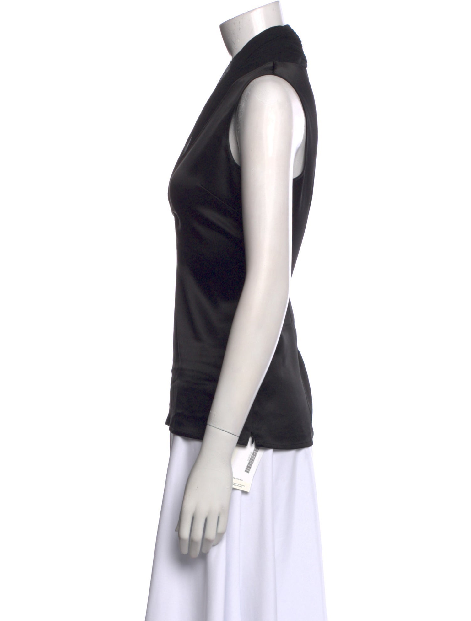 St. John Cowl Neck Sleeveless Top