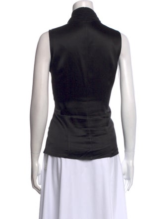 St. John Cowl Neck Sleeveless Top