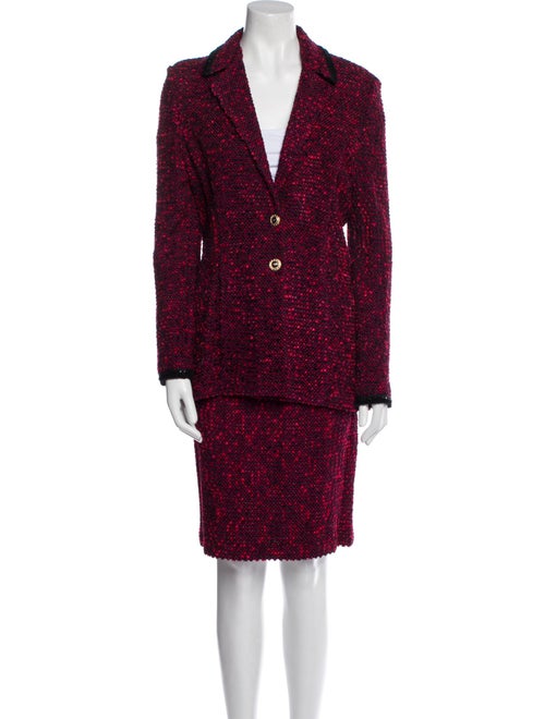 St. John Collection Tweed Pattern Skirt Suit