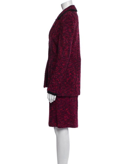 St. John Collection Tweed Pattern Skirt Suit