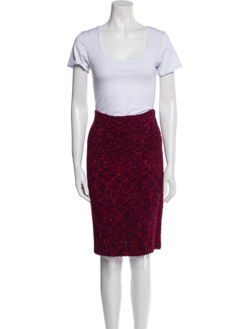 St. John Collection Tweed Pattern Skirt Suit