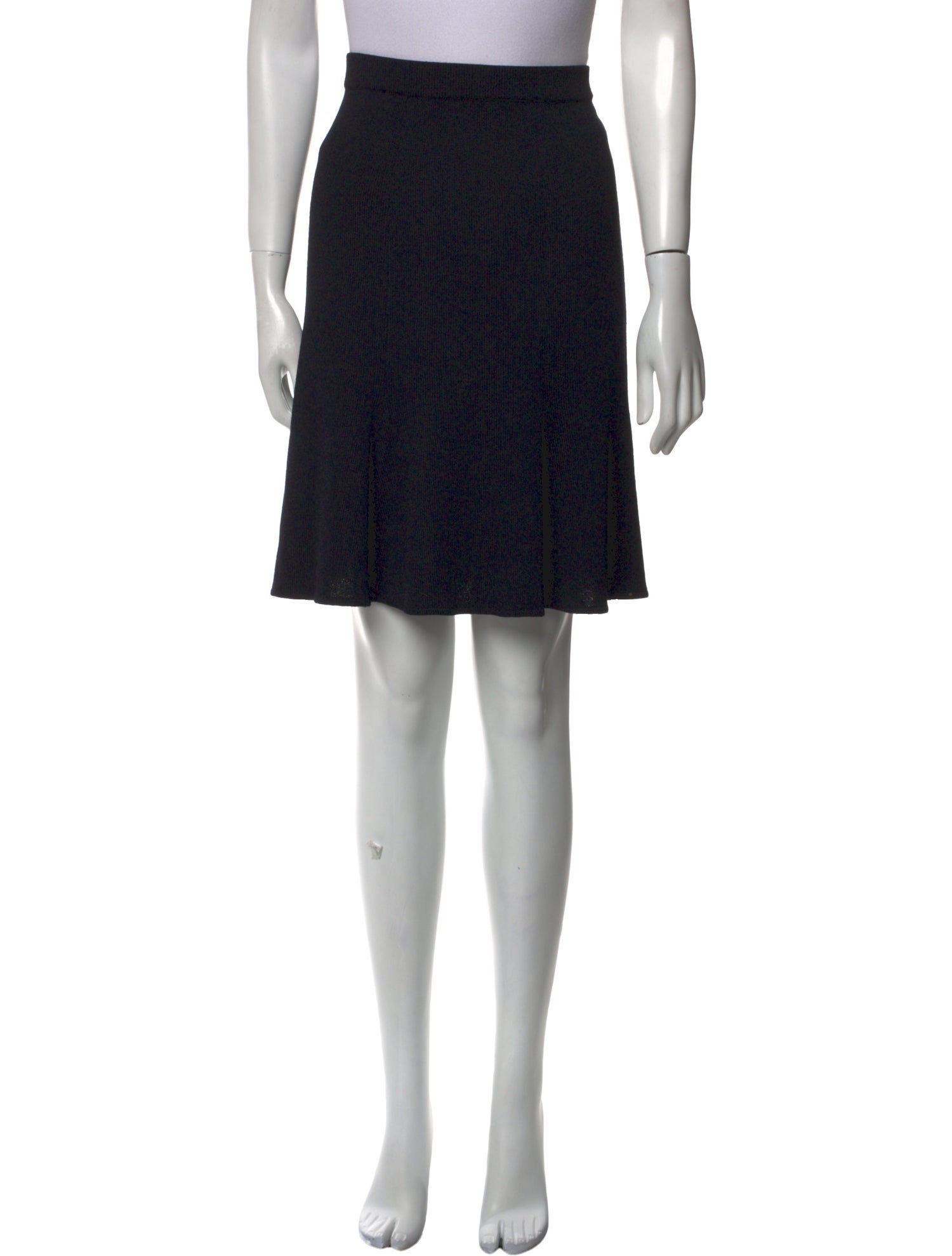 St. John Pleated Accents Knee-Length Skirt