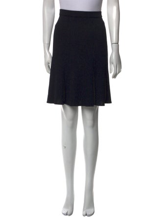 St. John Pleated Accents Knee-Length Skirt