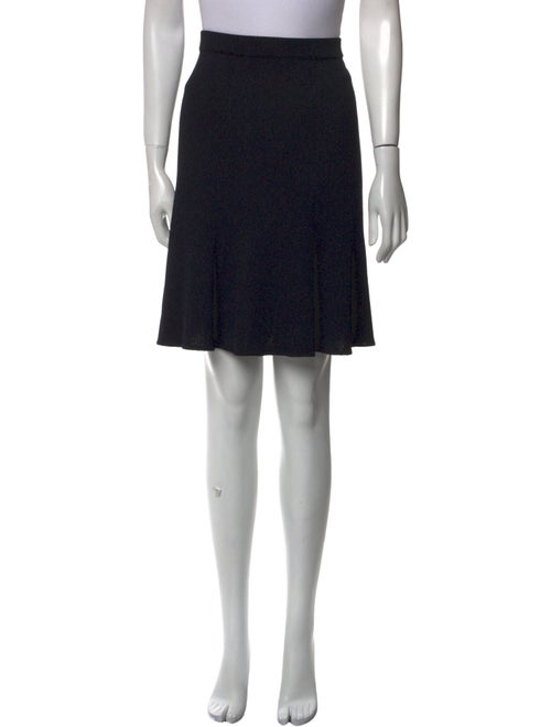 St. John Pleated Accents Knee-Length Skirt