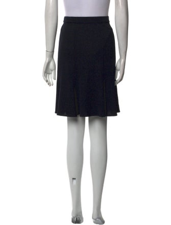 St. John Pleated Accents Knee-Length Skirt