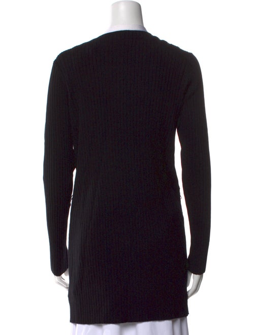 St. John Colorblock Pattern V-Neck Sweater