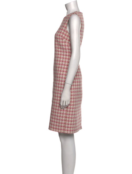 St. John Plaid Print Knee-Length Dress