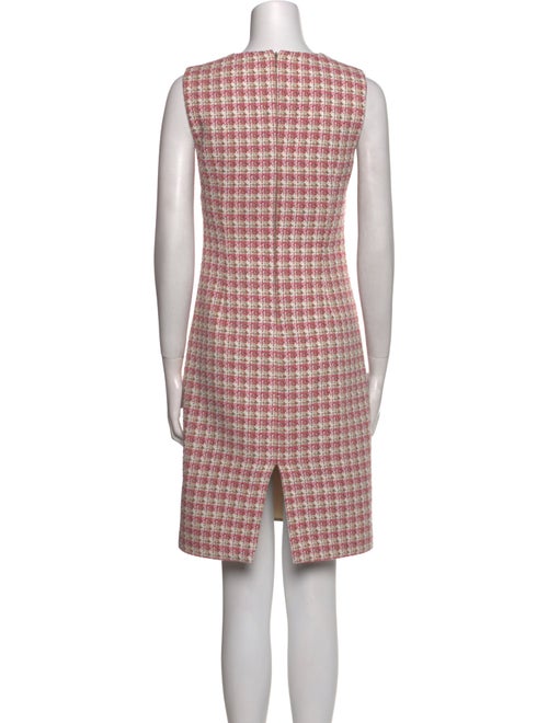 St. John Plaid Print Knee-Length Dress