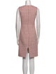 St. John Plaid Print Knee-Length Dress