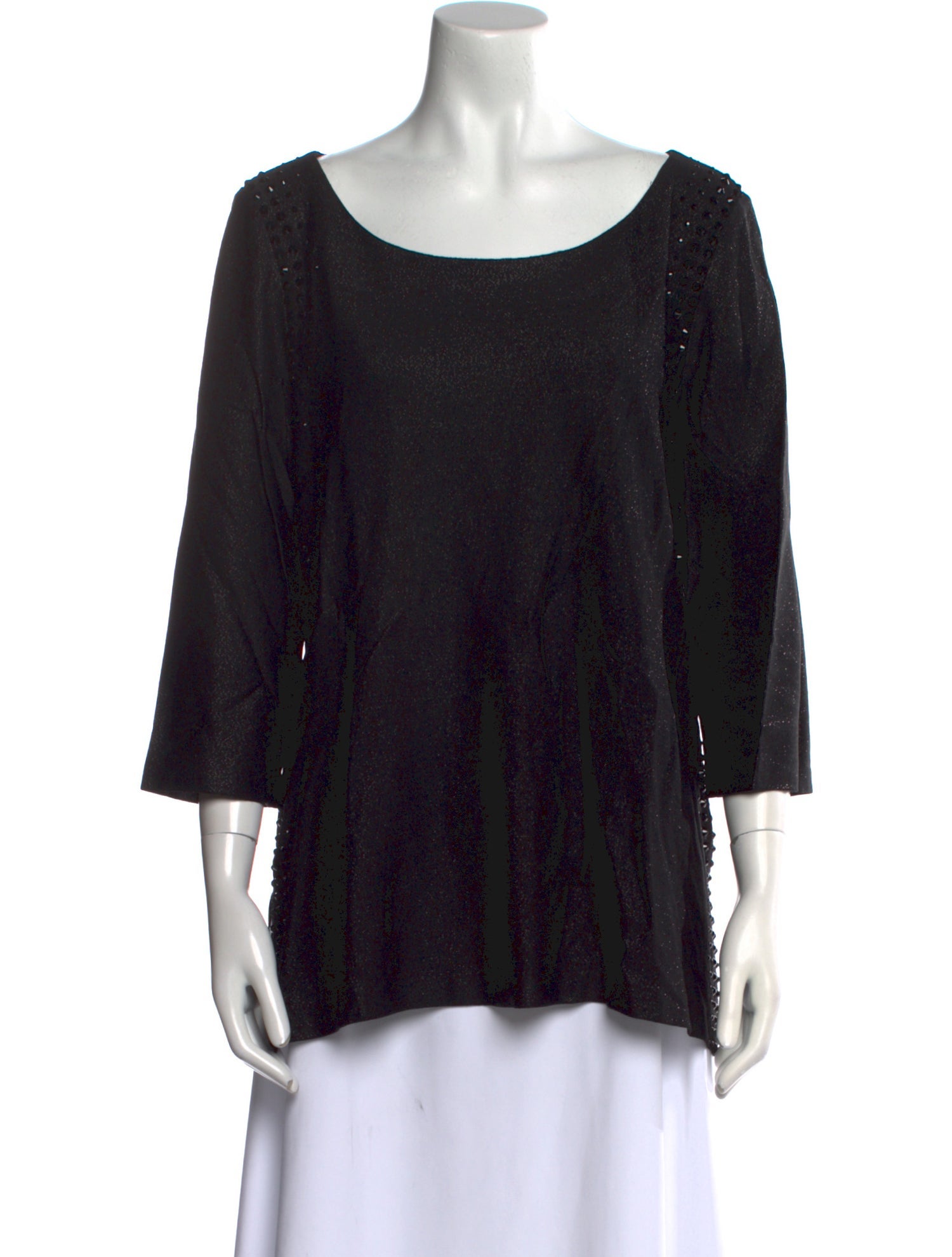 St. John Scoop Neck Three-Quarter Sleeve Tunic