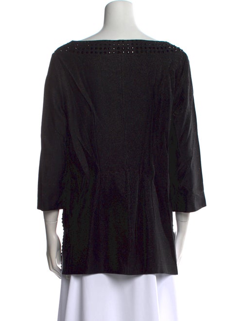 St. John Scoop Neck Three-Quarter Sleeve Tunic