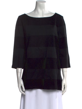 St. John Printed Bateau Neckline Tunic