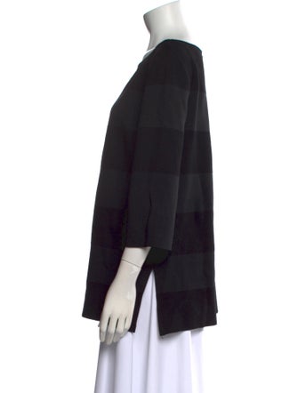 St. John Printed Bateau Neckline Tunic